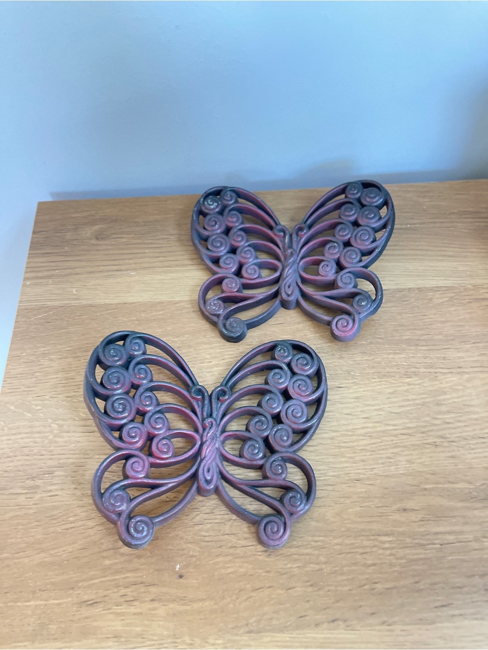 Vintage Burwood Decorative Butterfly Wall Art set of 2